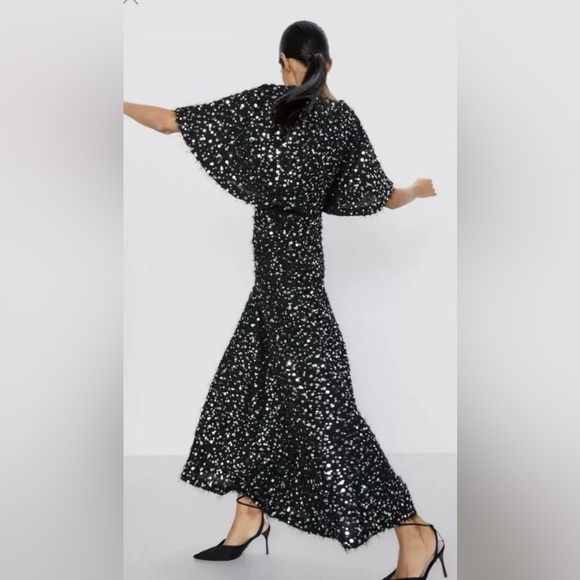 Zara Limited Edition Black Sequin Dress - Picture 2 of 8